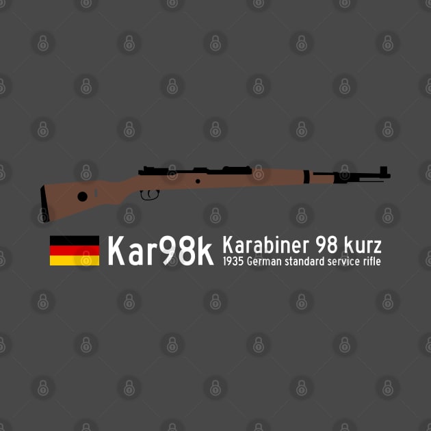 Kar98k Karabiner 98 kurz 1935 German standard service rifle historical German weapon white by FOGSJ