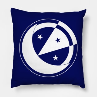 Crescent Moon - Original Logo Banner Sigil - Light Design for Dark Backgrounds Pillow