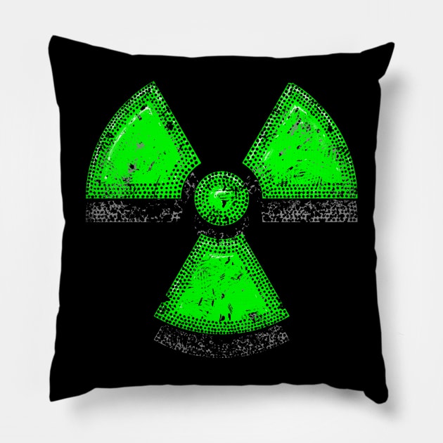 Radioactive Symbol Pillow by Nikokosmos