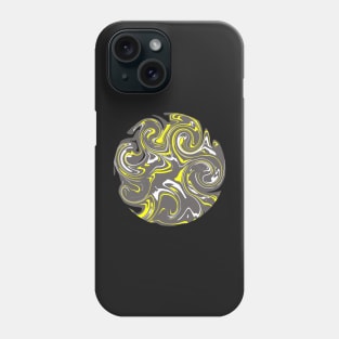 Yellow and grey abstract fusion Phone Case