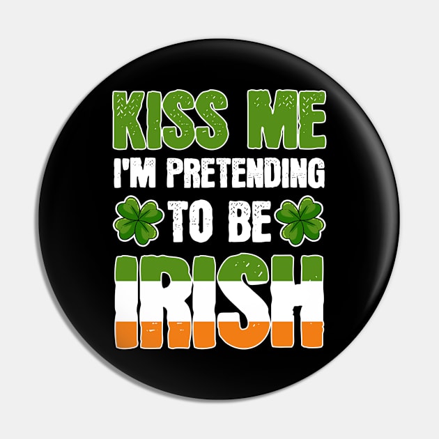 Kiss Me Im Irish St Patricks Day Lucky Clover Gift Pin by amango