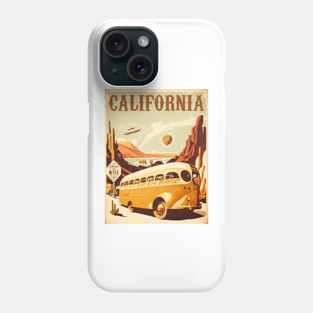 Colorado Desert California Vintage Travel Art Poster Phone Case by OldTravelArt