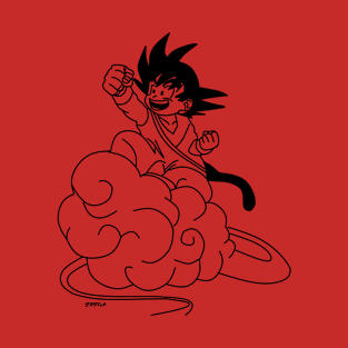 goku on flying nimbus T-Shirt