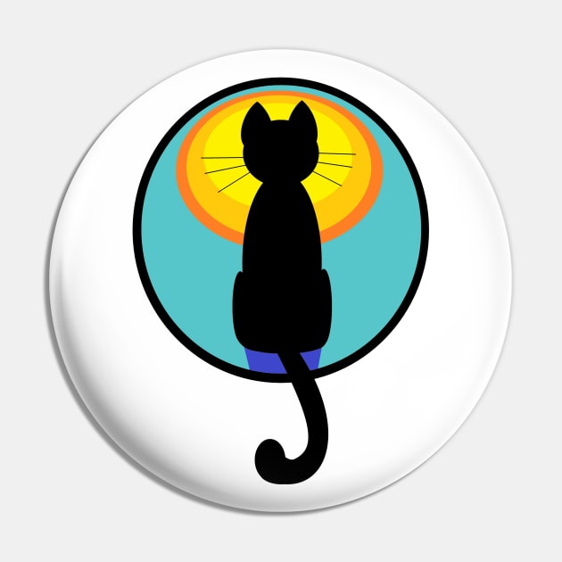 Moonstruck Cat Pin by JeanGregoryEvans1