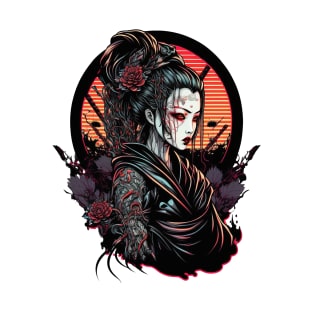 Futuristic Japanese cyberpunk geisha T-Shirt