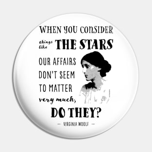 Virginia Woolf Quote When you consider things like the stars Pin