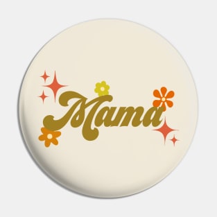 70s style Mama - green Pin