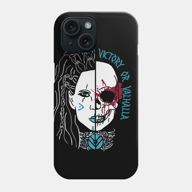 shieldmaiden skull Phone Case by FandomizedRose