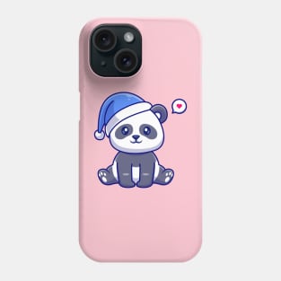 Cute Panda Winter With Beanie Hat Cartoon Phone Case