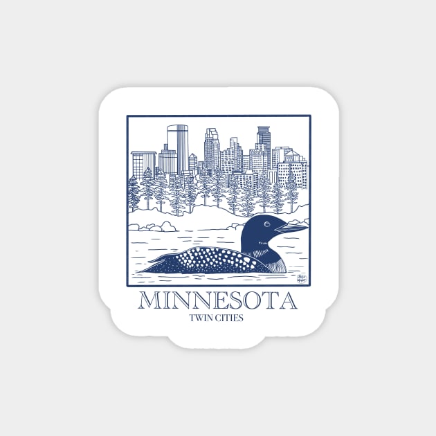 Minnesota Tote Bag Magnet by KatiaMart