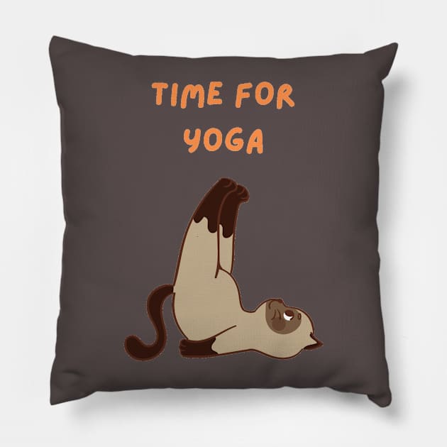 Time for yoga and pilates Pillow by TheDesigNook