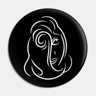 Woman - White lines Pin