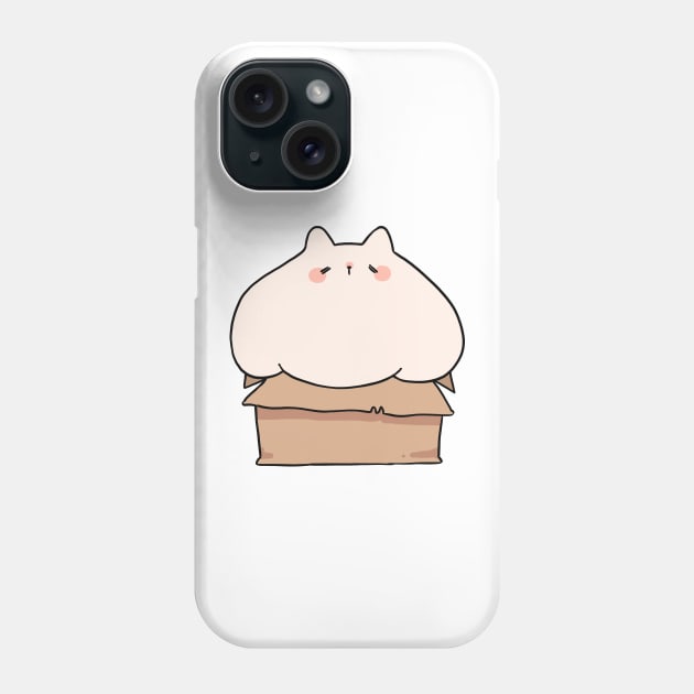 Chubby Cat in a Box Phone Case by Bumcchi