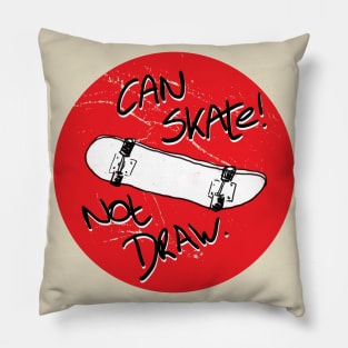 Can skate - not draw dot#2 Pillow