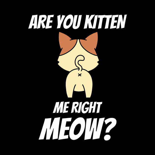 Are You Kitten Me Right Meow by Pink Panda Creations