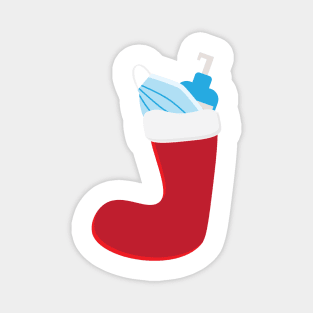 Funny Christmas 2020 Red sock with soap and face mask Magnet