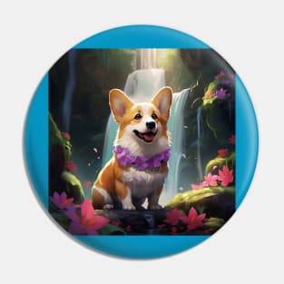 Hawaiian Corgi Pin