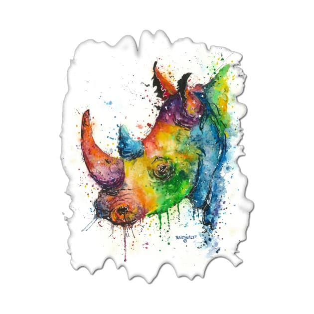 Rhino by Dave Bartholet Wildlife Art