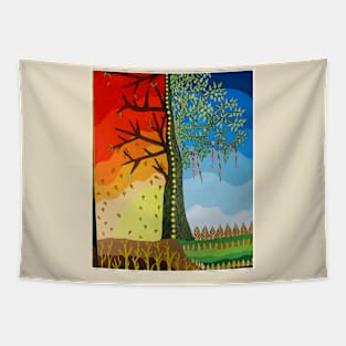 colorful tree Tapestry