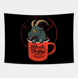 Black Phillip Coffee Tapestry