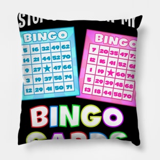 Funny Bingo Queen - Stop Staring At My Bingo Cards print product Pillow