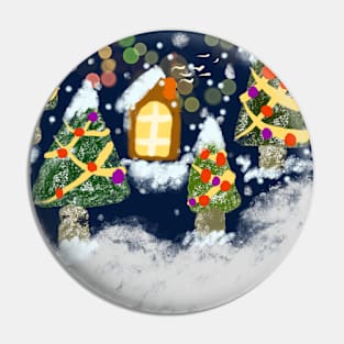 CHRISTMAS GIFT WINTER TREE Pin