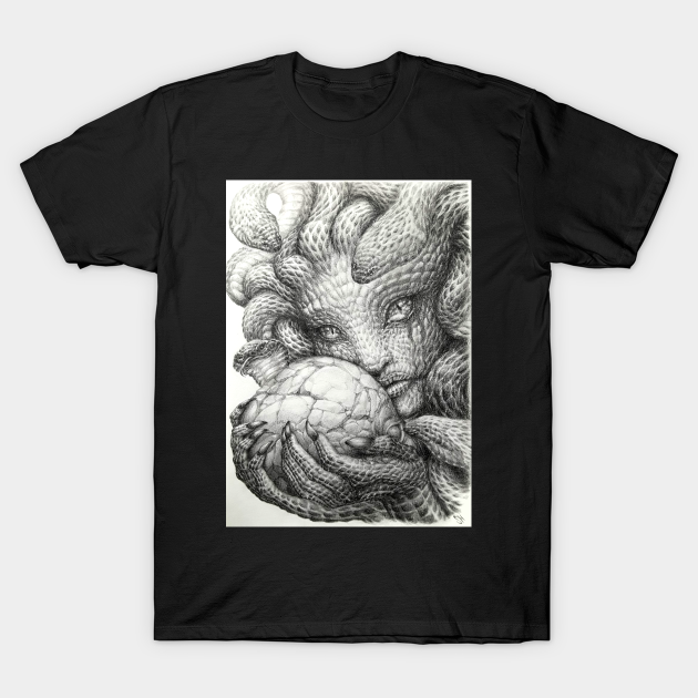 Medusa Pencil Drawing Medusa Portrait T Shirt Teepublic De Work through the stages one by one and you will soon have your own god of the sea. medusa pencil drawing