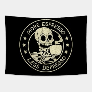 More Espresso Less Depresso Coffee Lover Tapestry