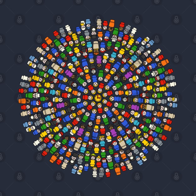 Little People Mandala by Slightly Unhinged