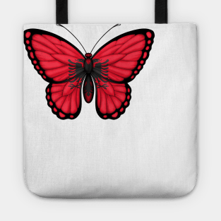 Albanian Flag Butterfly Tote