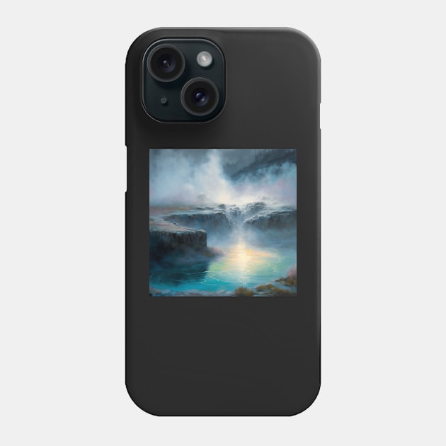 Vibrant Misty Hot Spring Print Phone Case by TheArtfulAllie