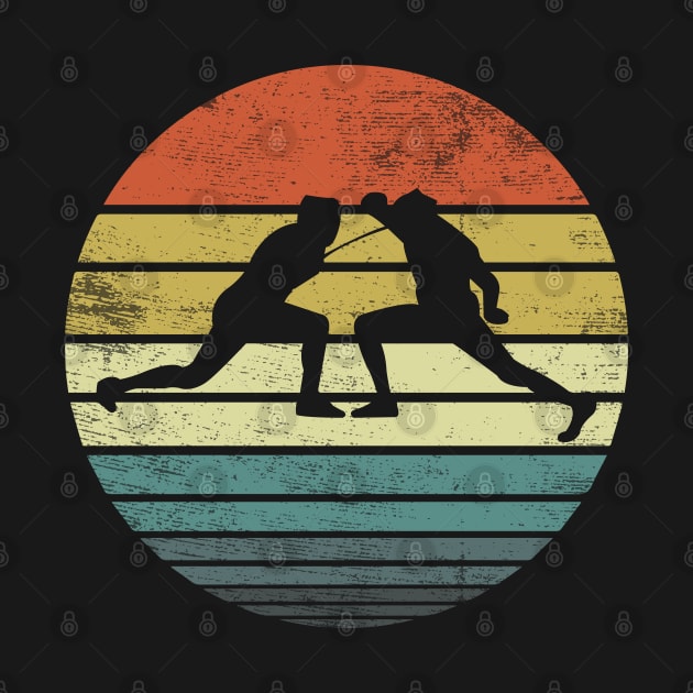 Fencer Fencing Retro Vintage Silhouette by stayilbee