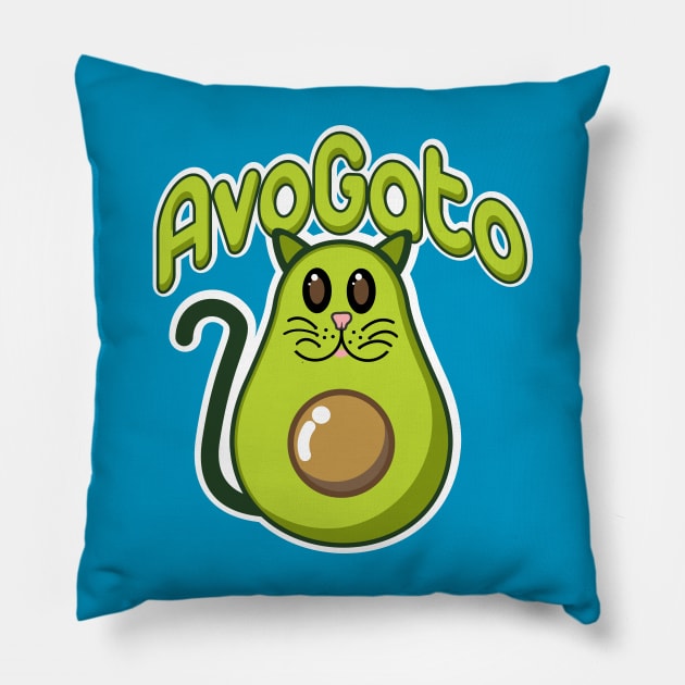 AvoGato Pillow by Carlosj1313