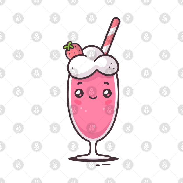 Strawberry Milkshake Kawaii by zoljo