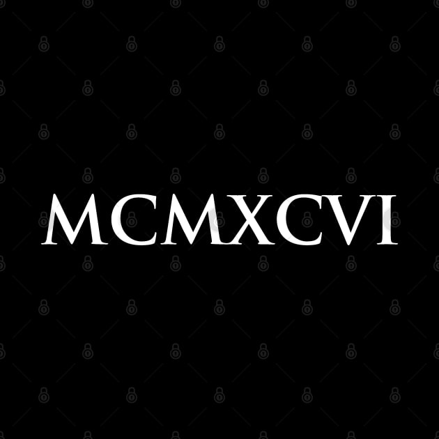 1996 MCMXCVI (Roman Numeral) by gemgemshop