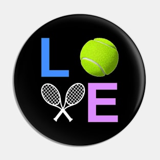 Love Tennis Ball Sports Birthday Gift Pin