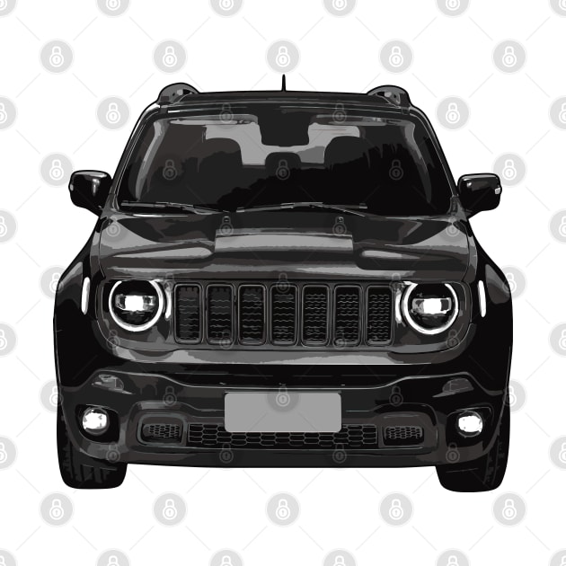 Black Jeep Renegade Illustration by KAM Std