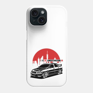 Lancer Evolution VII - Red & Black Print Phone Case