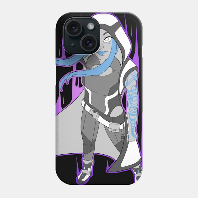 Maya the Siren (Monochrome Version) Phone Case by snoozyfern