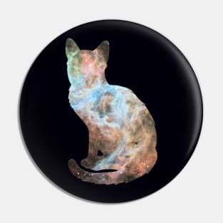 Nebula Cat Silhouette Pin