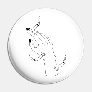 smoking hand Pin