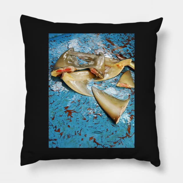 BLOOD ON BLUE VEINS Pillow by dumbodancer