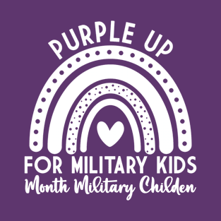 Purple Up for Military Kids Month Military Children T-Shirt