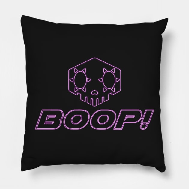 Overwatch - Sombra "BOOP!" Logo Pillow by wyckedguitarist