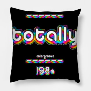 Totally 1980 ColorGroove Retro-Rainbow-Tube nostalgia (wf) Pillow