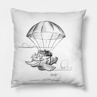 Parachuting Birb Pillow