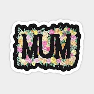 MUM - Floral - Watercolour Magnet