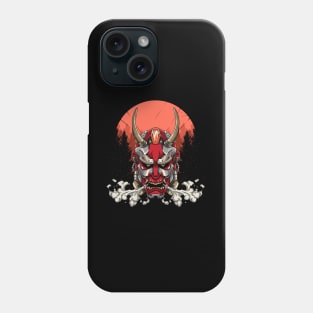 Mecha Oni Mask Red Sky Artwork Phone Case