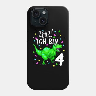 Dinosaurier Kinder 4. Geburtstag Dino T-Rex Jungen Phone Case