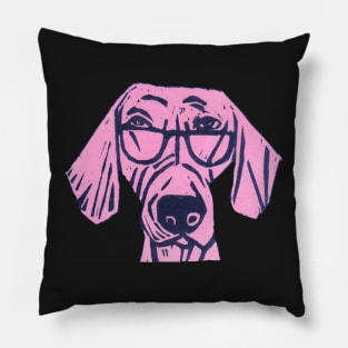 Dog, Glad, The Intelligent, In the Pink. Pillow